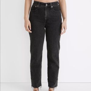 Madewell curvy perfect vintage straight jean in lunar wash